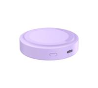 Celly, PowerBank Circle Magsafe con Capacidad de 3000 mAh, con USB-C y Anillo magnético Incluido, Compatible con Smartphone, Carga rápida, Color Violeta