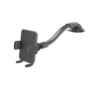 Celly MOUNTFLEXPLUSBK Soporte móvil Coche Ventosa, Universal, Ajustable 360 ° con Brazo Flexible para Smartphones y Navegadores, Negro