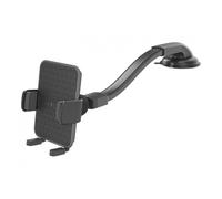 Celly MOUNTFLEXPLUSBK Soporte móvil Coche Ventosa, Universal, Ajustable 360 ° con Brazo Flexible para Smartphones y Navegadores, Negro