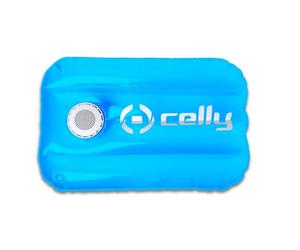 Celly Pool Pillow Colchoneta Hinchable con Altavoz Bluetooth Resistente al Agua 3W Azul