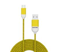 Celly PTMC0015Y Pantone - Cable Micro USB 2.0 (2,4 A, 1 m de Longitud), Color Amarillo
