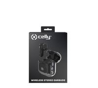 Celly - SHEER Auriculares True Wireless Stereo (TWS) Dentro de oído Llamadas/Música Negro, Transparente