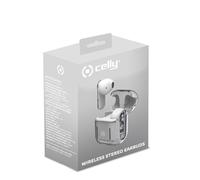 Celly - SHEER Auriculares True Wireless Stereo (TWS) Dentro de oído Llamadas/Música Transparente, Blanco