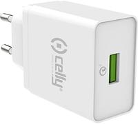 Celly TCUSBQC30WH - Cargador (Interior, Corriente alterna, Blanco)