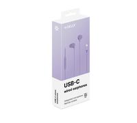 Celly - UP1600TYPECVL auricular y casco Auriculares Alámbrico Dentro de oído Llamadas/Música USB Tipo C Violeta