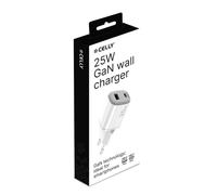 Celly Cargador de Pared UPTC1USB1USBC25 Blanco - Marca EAN: 8021735212157