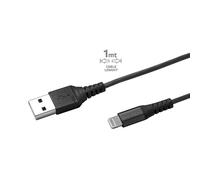 Celly USBLIGHTNYLBK - Cable USB con Conector Lightning, 100 cm, Color Negro 100