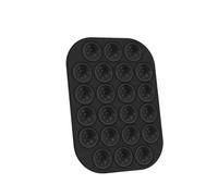 Celly, Ventosa rectangular para teléfono con 22 ventosas de silicona, soporte para teléfono móvil, versátil, color negro, 9 x 6 cm
