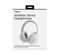 Celly - WAVEBEATWH auricular y casco Auriculares Inalámbrico Diadema Llamadas/Música USB Tipo C Blanco