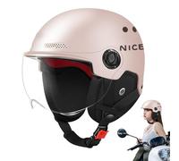 Celmets Visor: Casco De Carretera, Cascos De Scooter Eléctricos Resistentes, Cascos De Motocicleta 3/4 con Visera Transparente, Cascos De Skateboard Adultos para Ciclismo