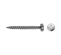 Celo 93525Vloxb - Tornillo para Madera Velox B Rosca Completa Cabeza Alomada Impronta Pz Diámetro 3,5X25 Mm, Cincado, 1000 Unidades