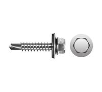Celo 963507301 - Tornillo Punta Broca Din 7301 Cabeza Hexagonal Diámetro 6,3X50 Mm, Arandela de Epdm Diámetro 16 Cincado, 250 Unidades