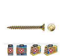 Celo 9b420vlox Caja 1000 Tornillo Madera Vlox Rosca Completa Avellanado Bicromatado Ø4 x 20 mm