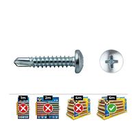 Celo Din 7504n Tornillo Punta Broca Alomada Phillips 3.9x32mm Zincado Caja 250 Unidades