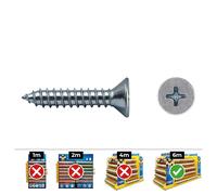 Celo 935197982 - Tornillo Rosca Chapa Din 7982 Cabeza Avellanada Impronta Ph Diámetro 3,5X19 Mm Cincado, 500 Unidades