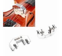 Celo Mudo, Metal Violoncello Práctica Silenciadora Violín Mute Mute Violon Violonchelo Mudo Reductor de Ruido Accesorios de Violonchelo para Violon (SILVER)