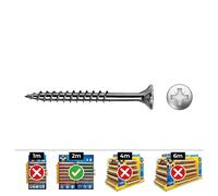 Celo Tornillo Madera Avellanado Parcial PZ2 Ø4.5x80 mm Zincado para Madera y Tacos - Caja 50 unidades Ref. Vloxp
