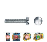 Celo Tornillo métrica alomado philips DIN 7985 Ø6x10mm zincado caja 250 unid.
