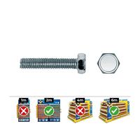 Celo Tornillo Métrica Hexagonal DIN 933 Ø5x15mm Zincado Caja 250 Unidades