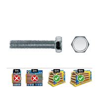 Celo Tornillo Métrica Hexagonal DIN 933 Ø6x50mm Zincado - Caja 250 Unidades