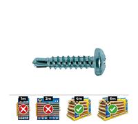 Celo Tornillo punta broca alomada DIN 7504N Ø5,5x38mm para chapa, zincado, caja 250 unidades