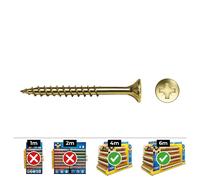 Celo vloxp Caja 200 unidades Tornillo Madera Avellanado Ø6 x 60 mm Bicromatado