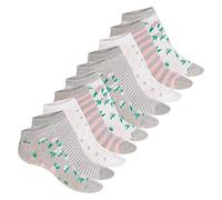 Celodoro Calcetines cortos para mujer (10 pares) de algodón regenerativo, Classic Mix, 39-42