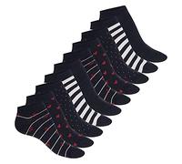 Celodoro Calcetines cortos para mujer (10 pares) de algodón regenerativo, marine, 35-38
