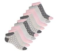 Celodoro Calcetines cortos para mujer (10 pares) de algodón regenerativo, Mezcla pastel, 35-38