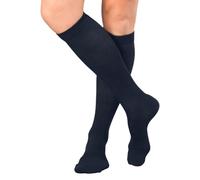 Celodoro Calcetines de viaje para hombre y mujer (1, 2, par) con efecto de compresión, azul marino, 47-50