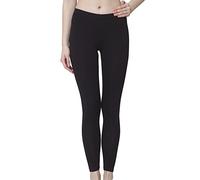 Celodoro Leggings de algodón para Mujer - hasta el Tobillo - Negro - XL