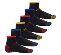 celodoro MT® - Calcetines cortos de hombre para trabajo y tiempo libre, calcetines funcionales, resistentes y no perjudiciales para las venas, máxima calidad, 6 pares Negro 39-42