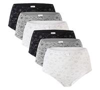 Celodoro Pack de 6 Braguitas Altas, Suaves y Muy elásticas - Estampado Floral - Estampados clásicos - 52/54