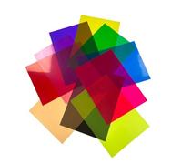 Celofán de color, lámina de color para lámina de color A4 primaria | Película de colores para cubrir luces, filtros de luz y aislamiento térmico en 10 colores diferentes
