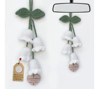 CELSORIX Ambientador colgante para coche, diseño de lirio del valle con 2 perlas perfumadas, regalo de boda