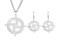 Celta Santa Brígida Cruz Pendientes de acero inoxidable tradicional celta St Brigid Cruz pendiente pendiente Talismán Irlandés Joyería, Acero inoxidable, één maat, Acero inoxidable, No es una piedra