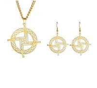 Celta Santa Brígida Cruz Pendientes de acero inoxidable tradicional celta St Brigid Cruz pendiente pendiente Talismán Irlandés Joyería, Acero inoxidable, één maat, Acero inoxidable, No es una piedra