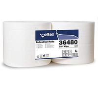Celtex Dart Wipe - Rollos de papel de secado industrial (800 tiras, 100 % celulosa, 2 unidades)