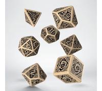 Celtic Beige & black Dice Set