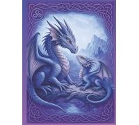 Celtic Dragon Journal - 8.5″ × 11″ Mother & Hatchling Edition (180 Lined Pages): Mystical Blue Dragon Diary for Manifestation, Gratitude Journaling, ... & Magical Reflections, Spells & Intentions!