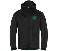 Celtic FC - Chaqueta cortavientos oficial - hombre - Impermeable - Negro/verde - L