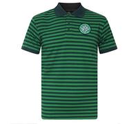 Celtic FC - Polo Oficial para Hombre - A Rayas - De Hilos jaspeados - Verde - L