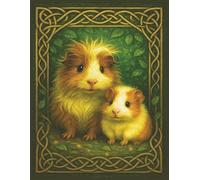 Celtic Guinea Pig Journal - 8.5" × 11" Furry Friend Edition (150 Lined Pages): Adorable Pet Notebook Norse Mystical Journaling Themes! Pen and Ink ... Book, Tarot or Oracle Companion Diary!
