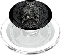 Celtic Knot Owl Viking Norse Mythology Symbol Aesthetic PopSockets PopGrip para MagSafe
