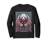 Celtic Knotwork Berserker Bear Nordic Viking Spirit Manga Larga