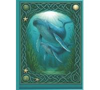 Celtic Mother and Baby Humpback Whale Journal - 8.5″ × 11″ Oregon Coast Edition (120 Blank Pages): Majestic Adult and Calf Humpbacks with a Lovely Gem ... Sketchbook Journaling, Drawing, or Painting!
