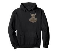 Celtic Nordic Viking: Thor Hammer Mjolnir Sudadera con Capucha