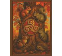 Celtic Squirrel, Chipmunk and Hedgehog Journal - 8.5" × 11″ Autumn Edition (120 Lined Pages): A Whimsical Woodland Notebook, Mystical Celtic Norse ... and as a Tarot or Oracle Companion!