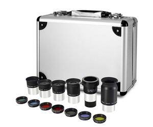 CelticBird 13 Piece Telescope Accessory Kit - 1.25"""" Telescope Eyepiece and Filter Set with a Sturdy Carry Case - 5pcs Plossl Telescope Eyep