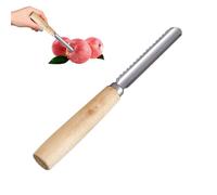 Celuicion Afilador para frutas, pintor multiusos de acero inoxidable | Corer manual con mango de madera para cortar, cocinar prensar conservas y frutas